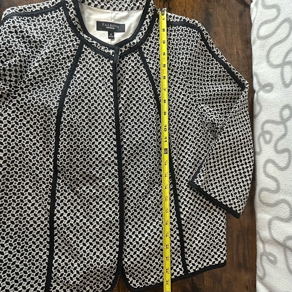 Talbots | single snap jacket blazer style eyelet 3/4 sleeve lightweight career - Picture 14 of 15